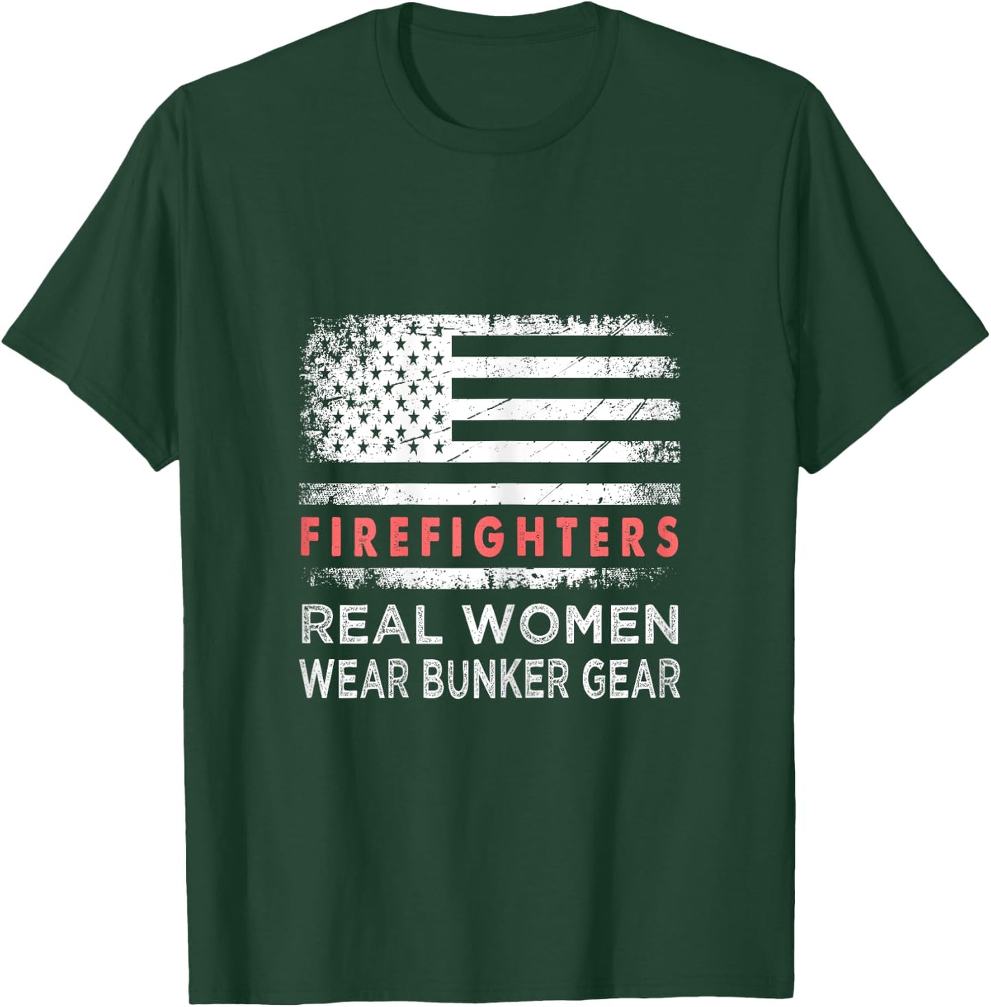 Firefighter Female Fire Fighter Firefighting Mom T-Shirt - T-Shirt | Forest