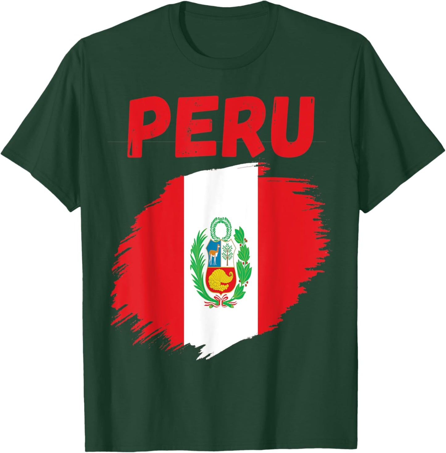 Peru Flag T-Shirt - T-Shirt | Forest