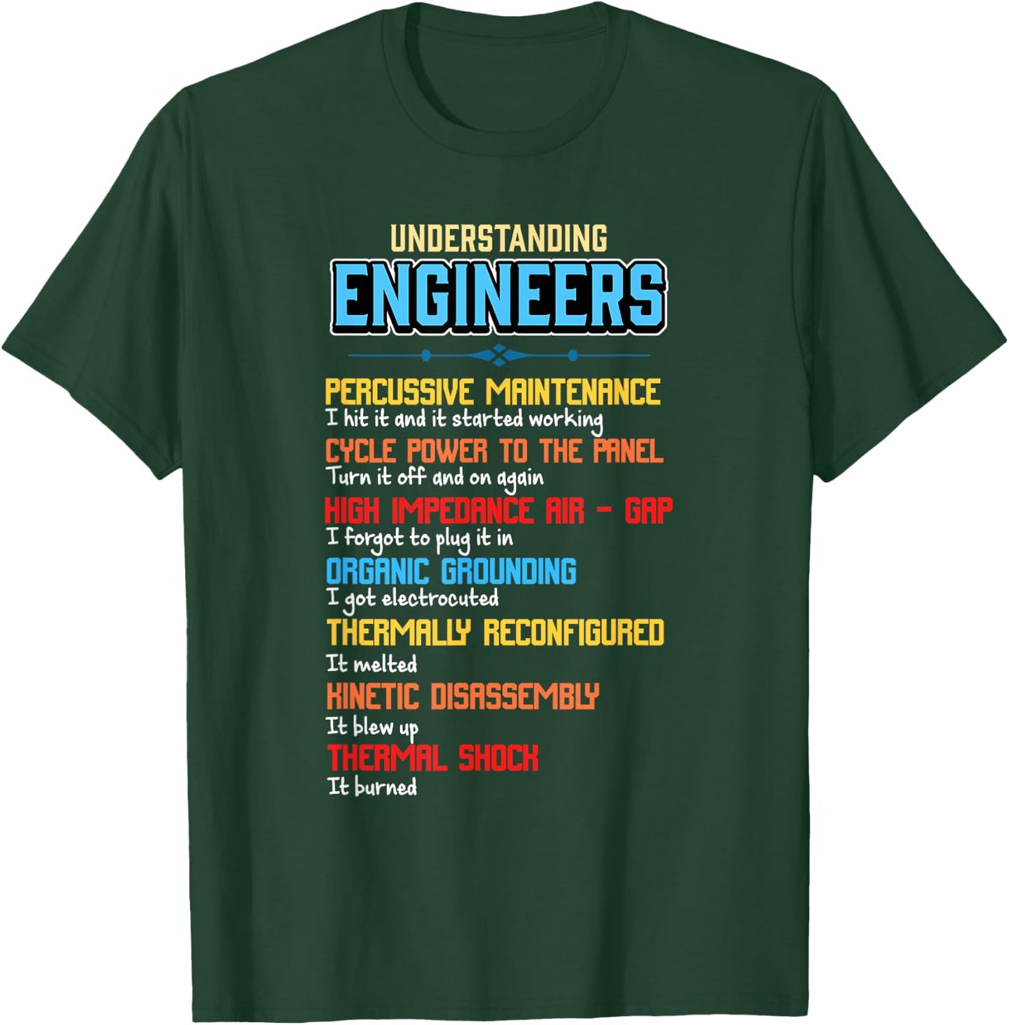 Funny Understanding Engineers and Funny Engineering T-Shirt - T-Shirt | Forest