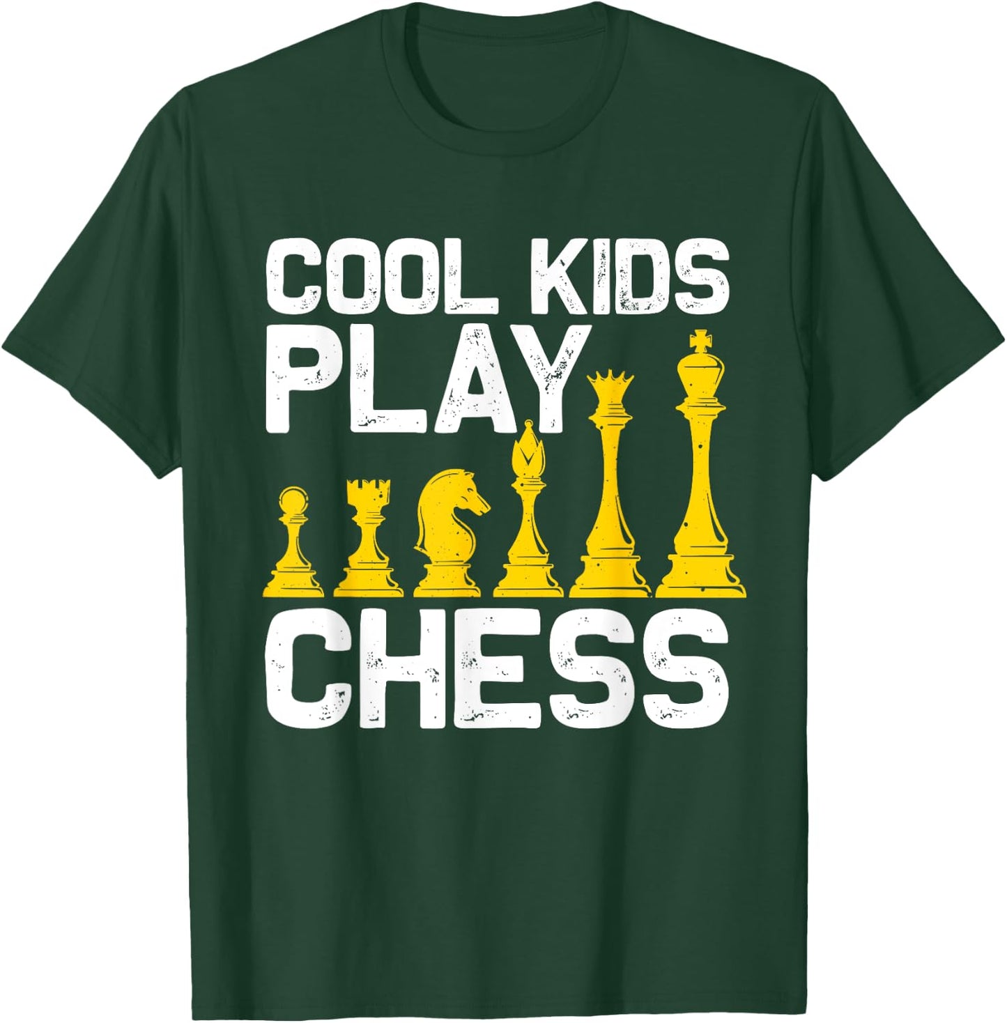 Funny Chess Gift Boys Girls Kids Chess Player Men Women T-Shirt - T-Shirt | Forest