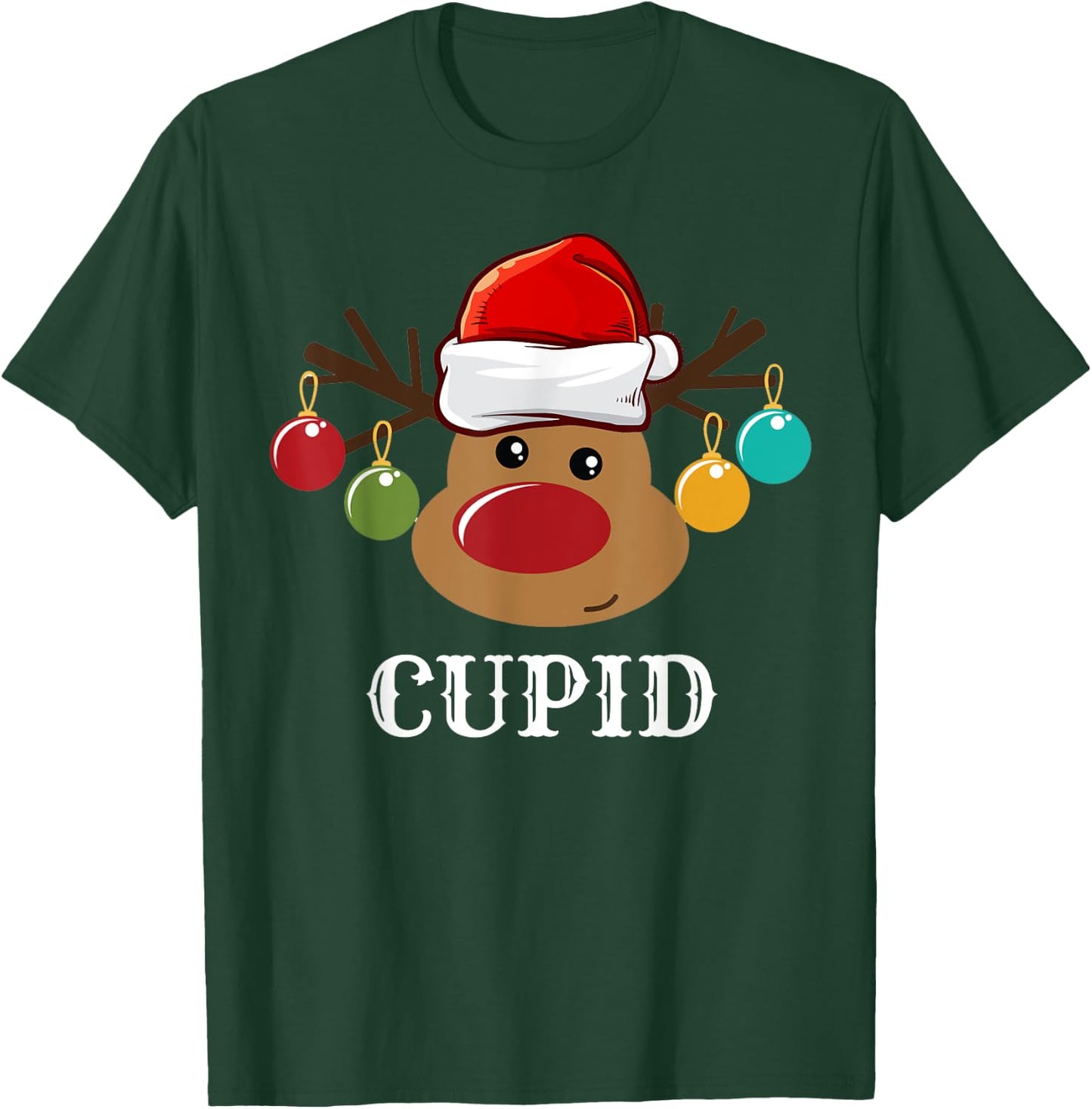 Santa Reindeer Cupid Xmas Group Costume T-Shirt - T-Shirt | Forest