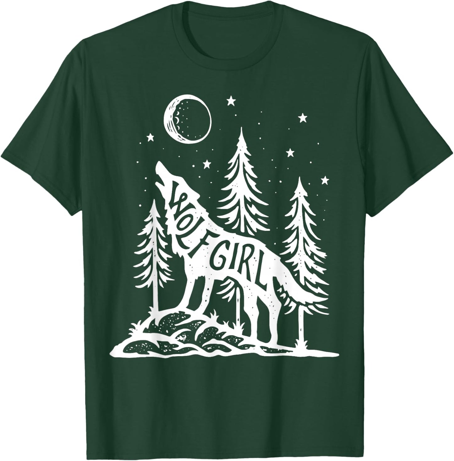 Wolf Girl Who Loves Wolves Funny Animal Lovers Women Outdoor T-Shirt - T-Shirt | Forest