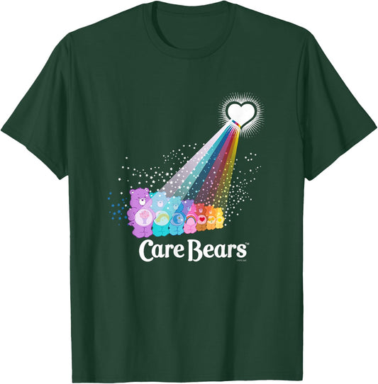 Care Bears Love Light Glow Rainbow Retro Cartoon T-Shirt - T-Shirt | Forest