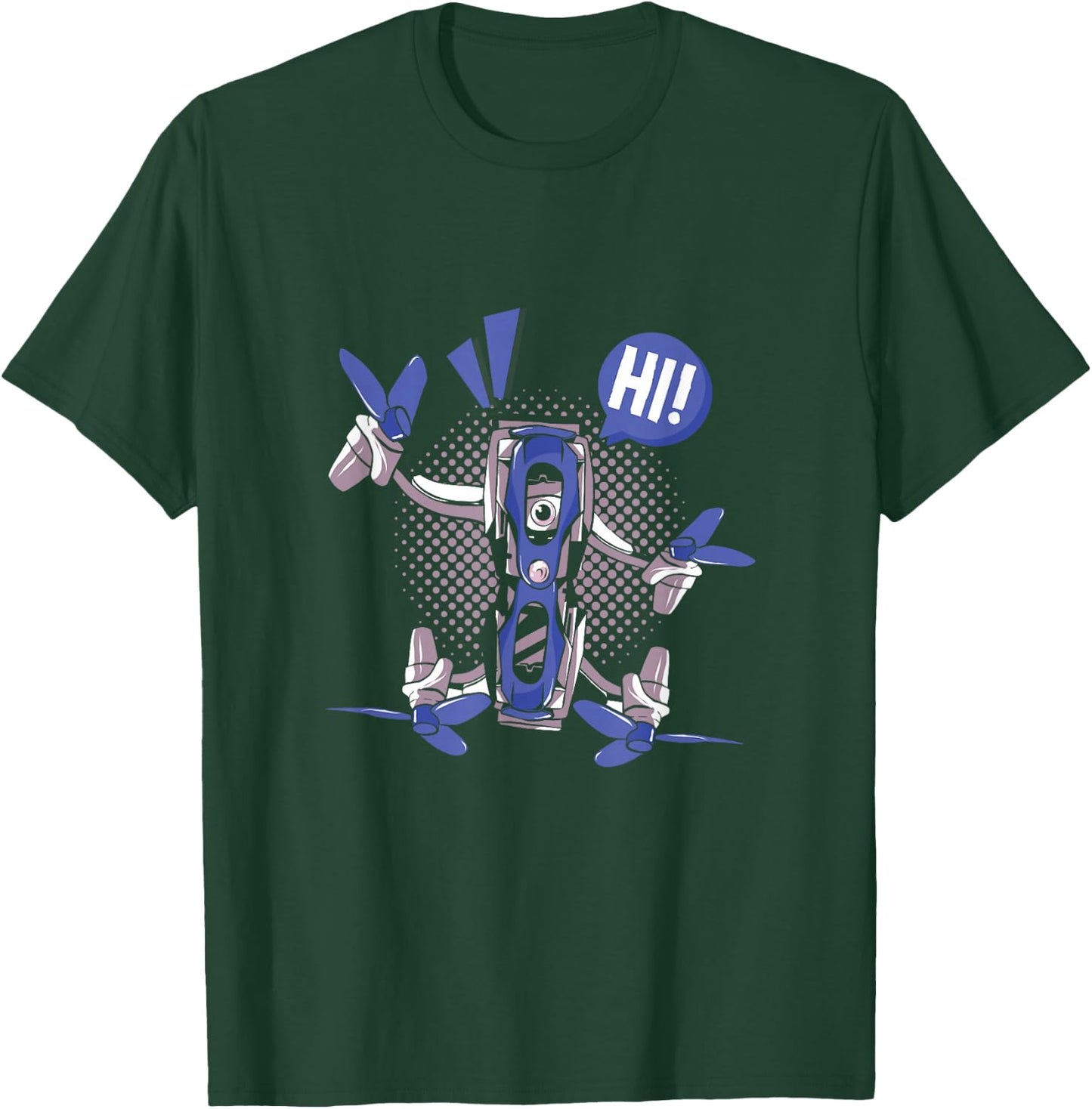 Fantastic FPV Racer Photographer Drone Quadcopter Pop Art T-Shirt - T-Shirt | Forest