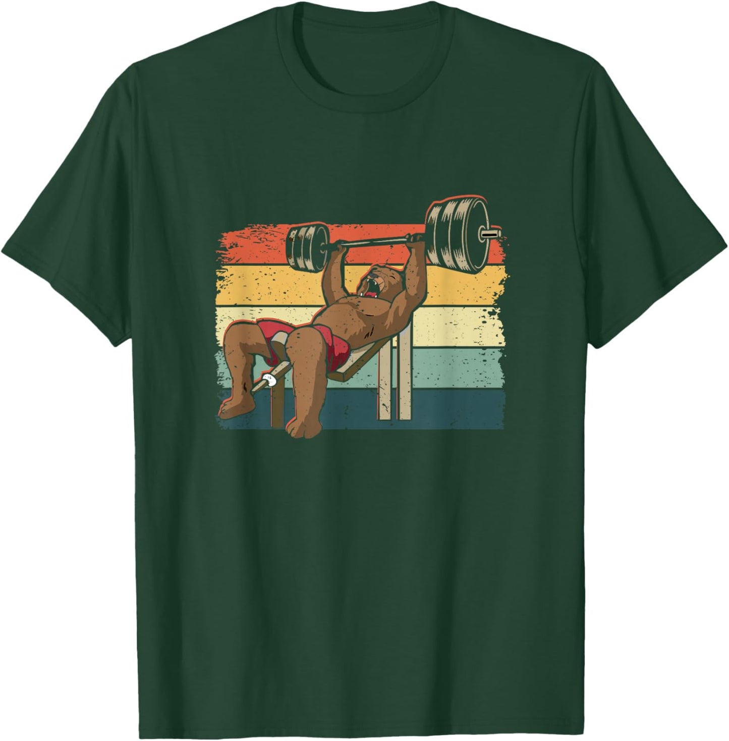 Powerlifter Weightlifting Bench Press Bear Powerlifting T-Shirt - T-Shirt | Forest