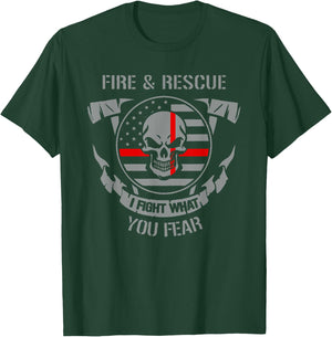 fire department,I fight what you fear,hero,firefighter,gift T-Shirt - T-Shirt | Forest