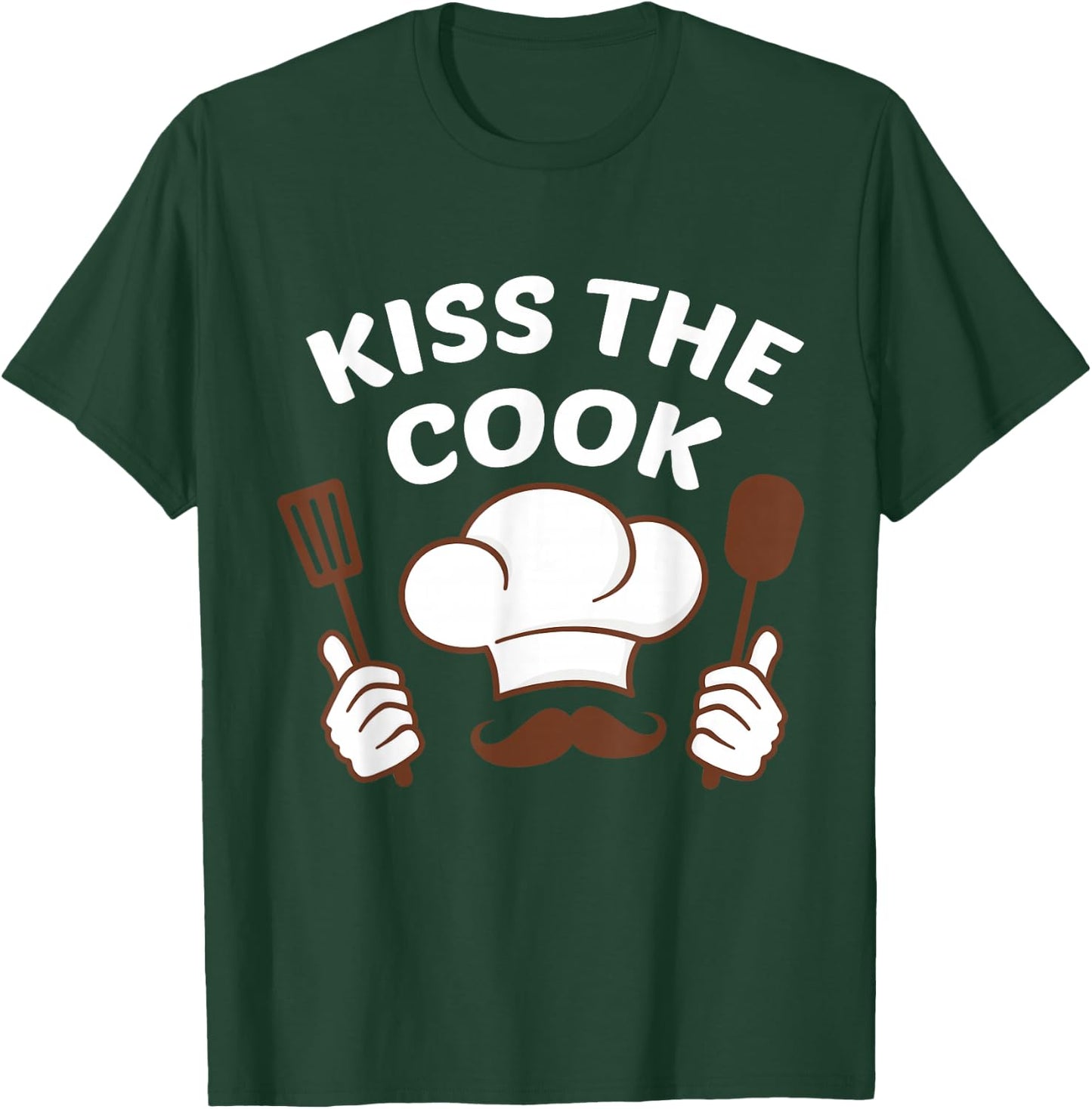 Grillmeister Chef Baker Kitchen Staff Kiss The Cook T-Shirt - T-Shirt | Forest