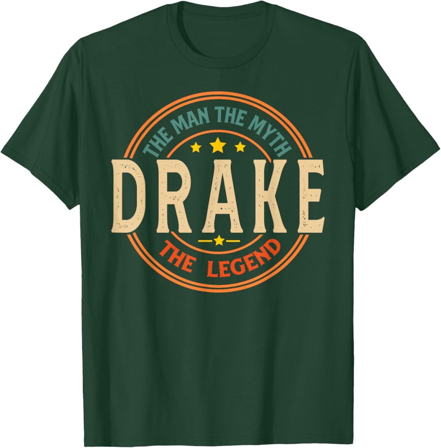 DRAKE The Man The Myth The Legend Vintage Personalized T-Shirt - T-Shirt | Forest