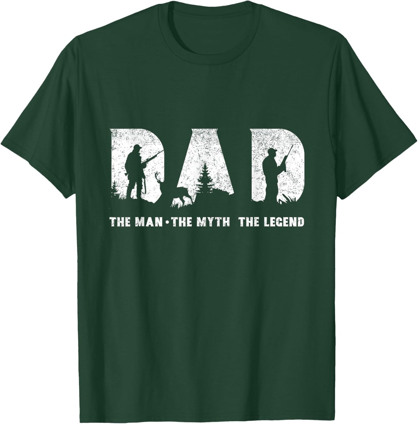 Hunting Dad The Man The Myth The Legend Father's Day T-Shirt - T-Shirt | Forest
