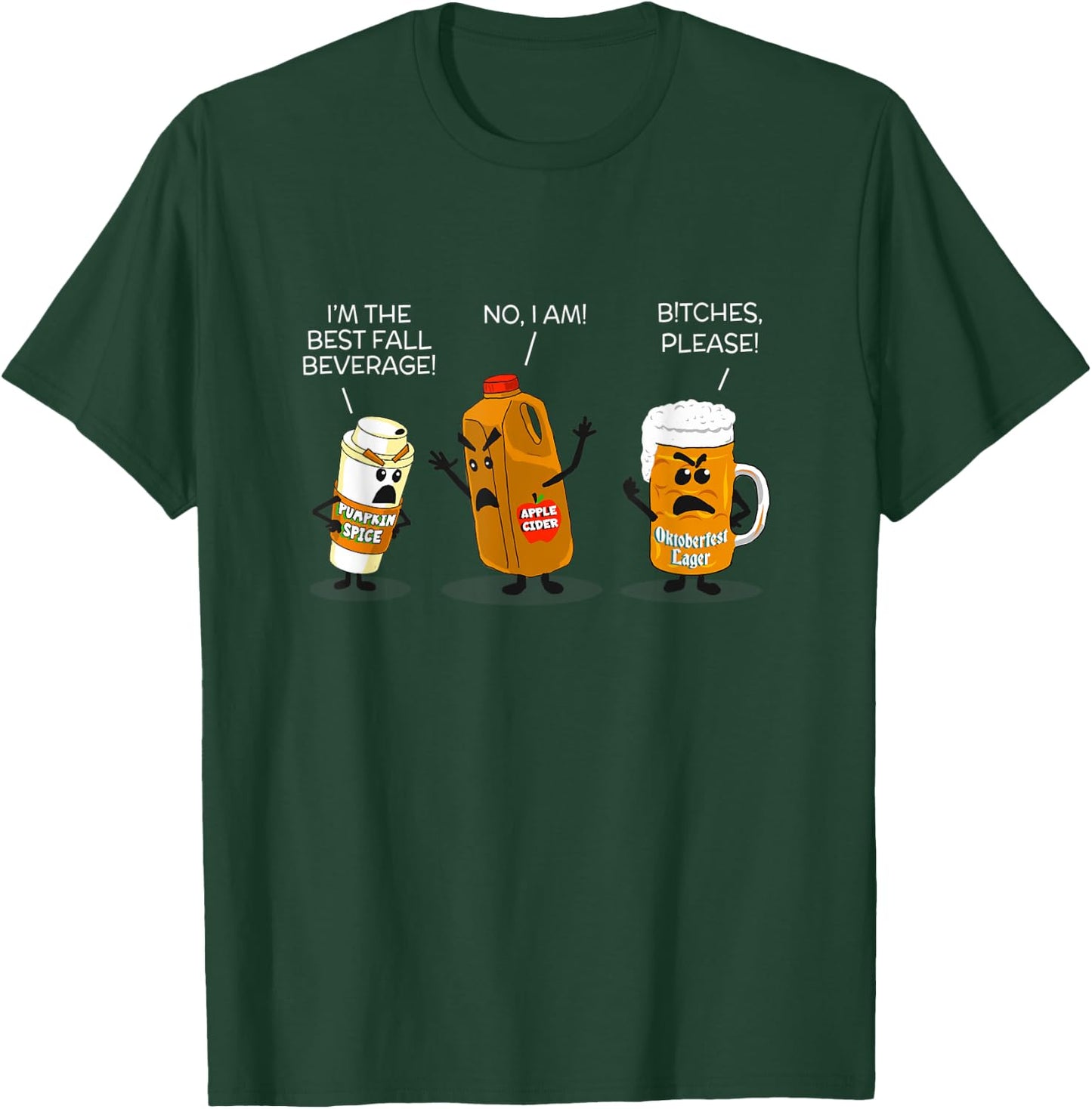Best Fall Drink Pumpkin Spice Apple Cider Oktoberfest Beer T-Shirt - T-Shirt | Forest