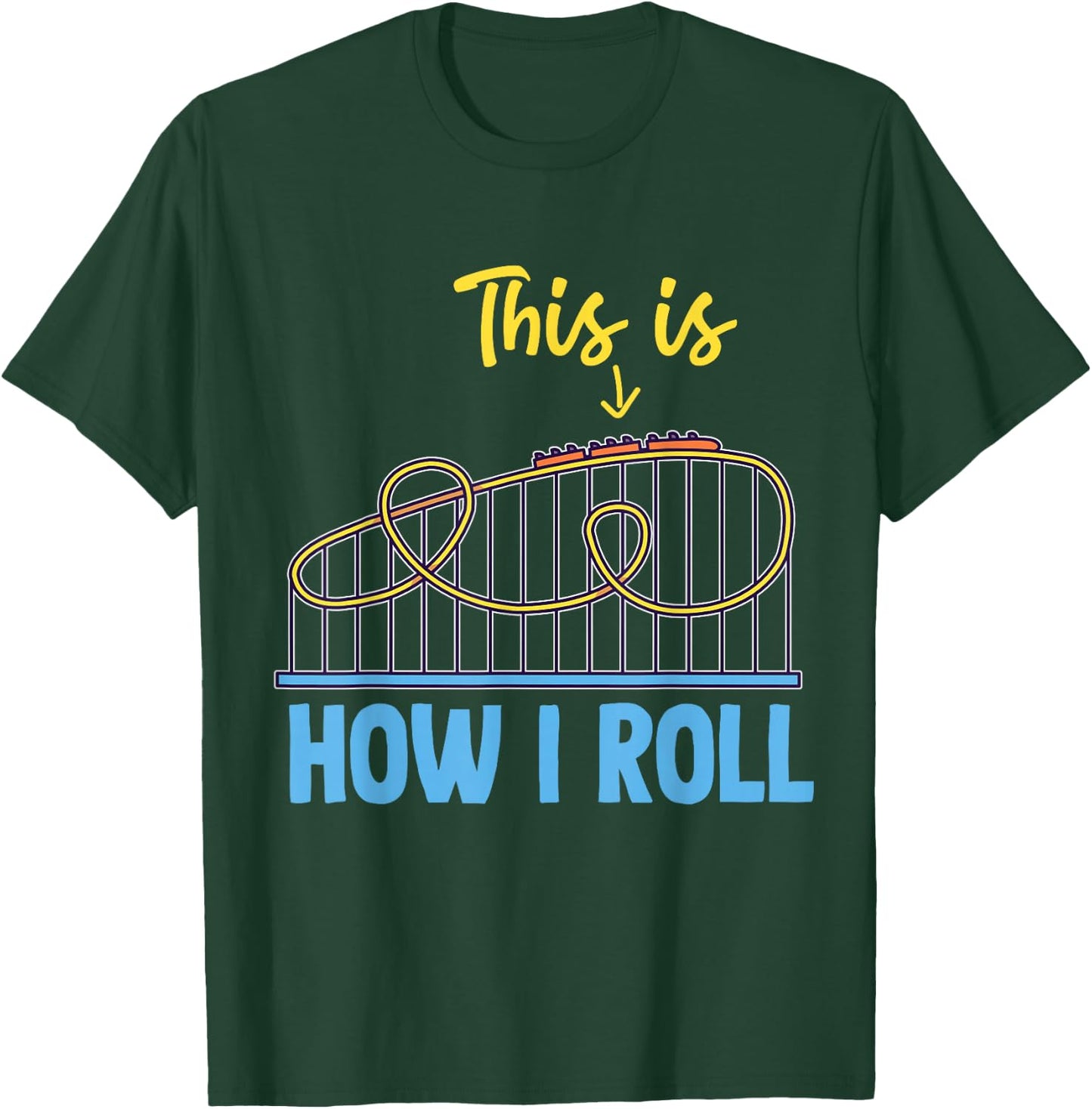 Roller Coaster Design for Adults Men And Women T-Shirt - T-Shirt | Forest