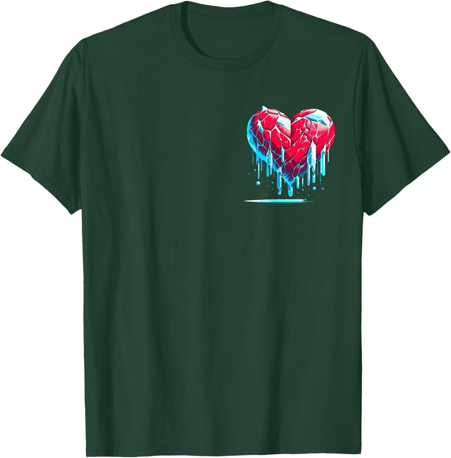 Funny Icy Cold Heart Artistic Frozen Heart T-Shirt - T-Shirt | Forest