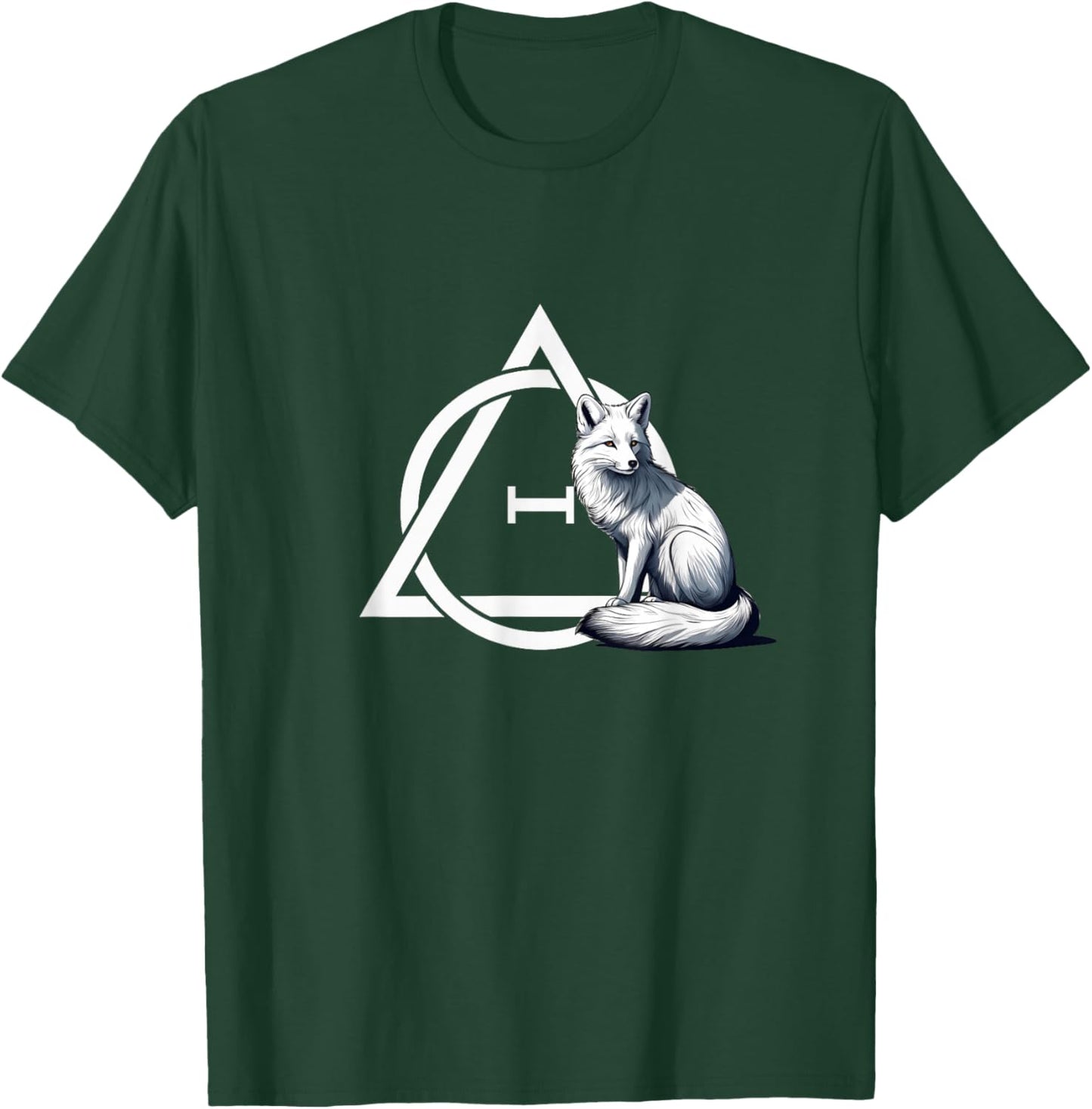 Theta Delta Symbol with Arctic Fox - Therian T-Shirt - T-Shirt | Forest