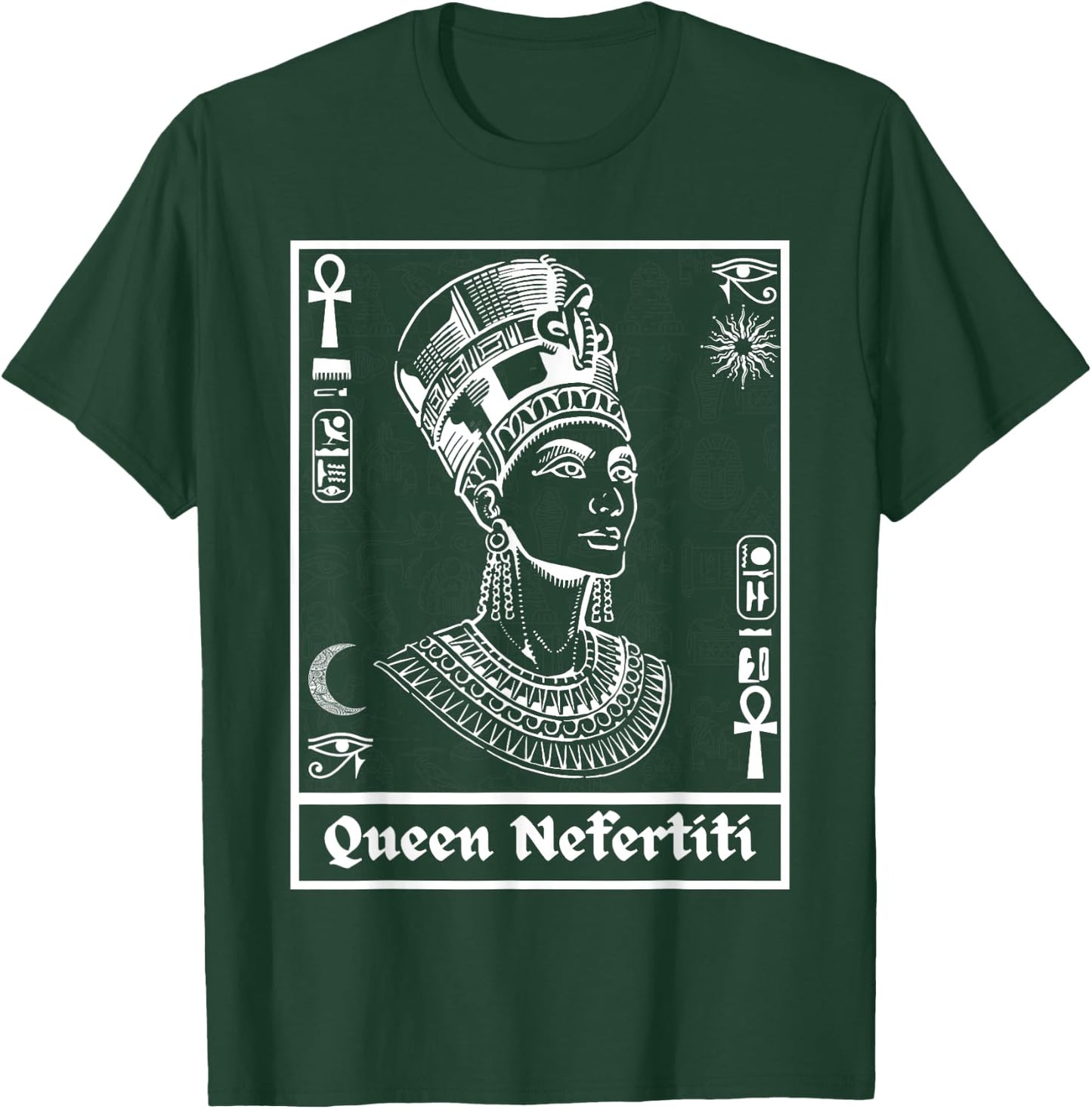 Ancient Egypt Egyptian Queen Nefertiti Kemetic T-Shirt - T-Shirt | Forest