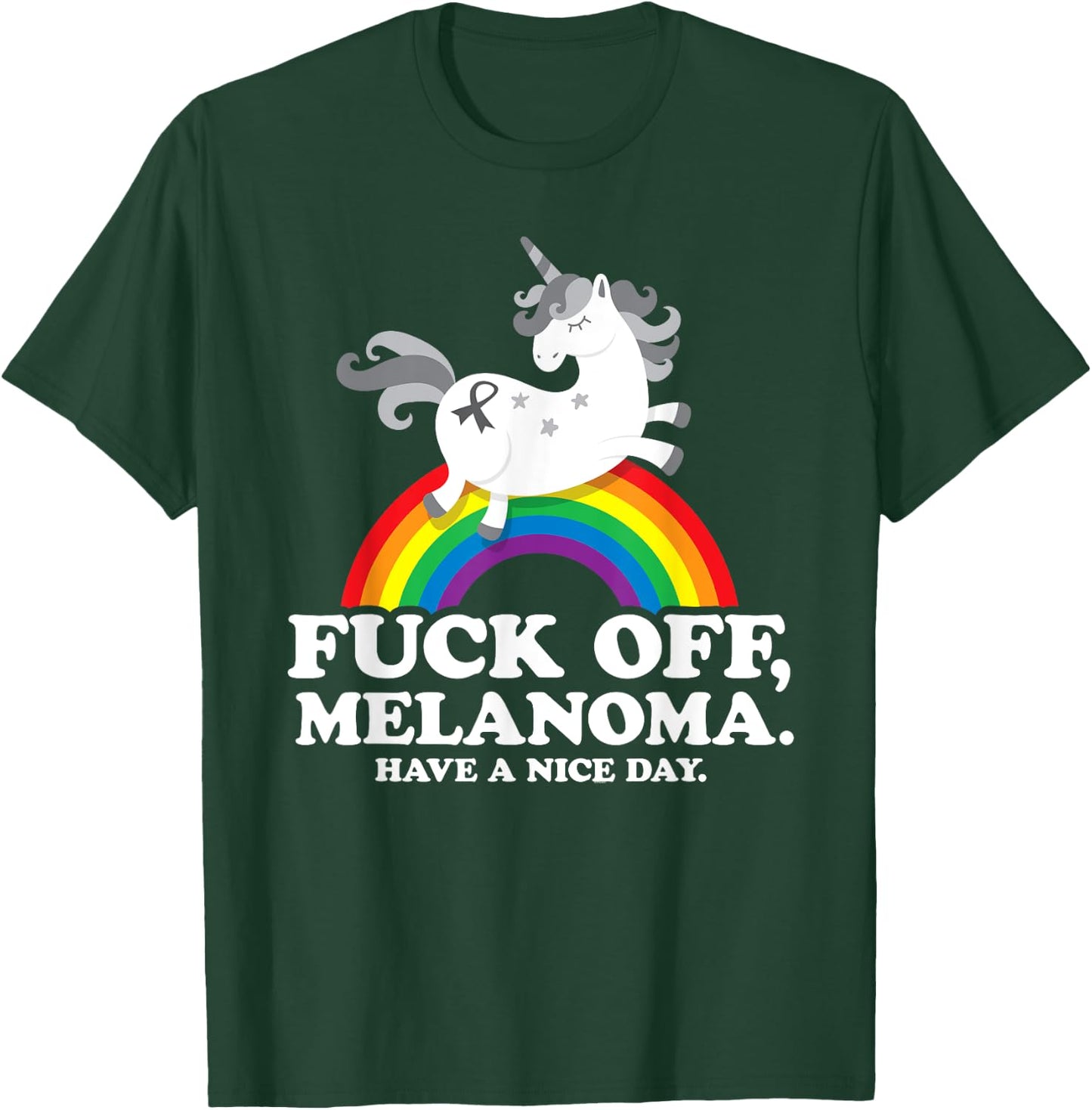 Melanoma Cancer Survivor Shirt | Fuck Melanoma T-Shirt - T-Shirt | Forest