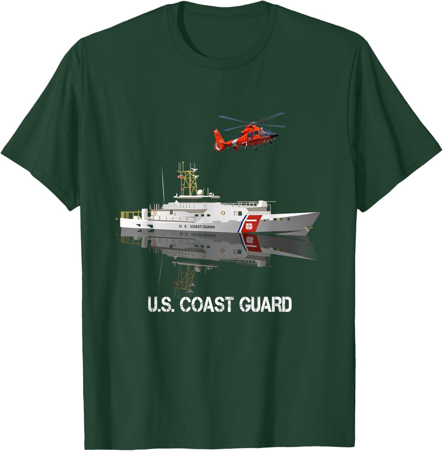 US Coast Guard Veteran T shirt Vintage USCG Veteran Gift T-Shirt - T-Shirt | Forest