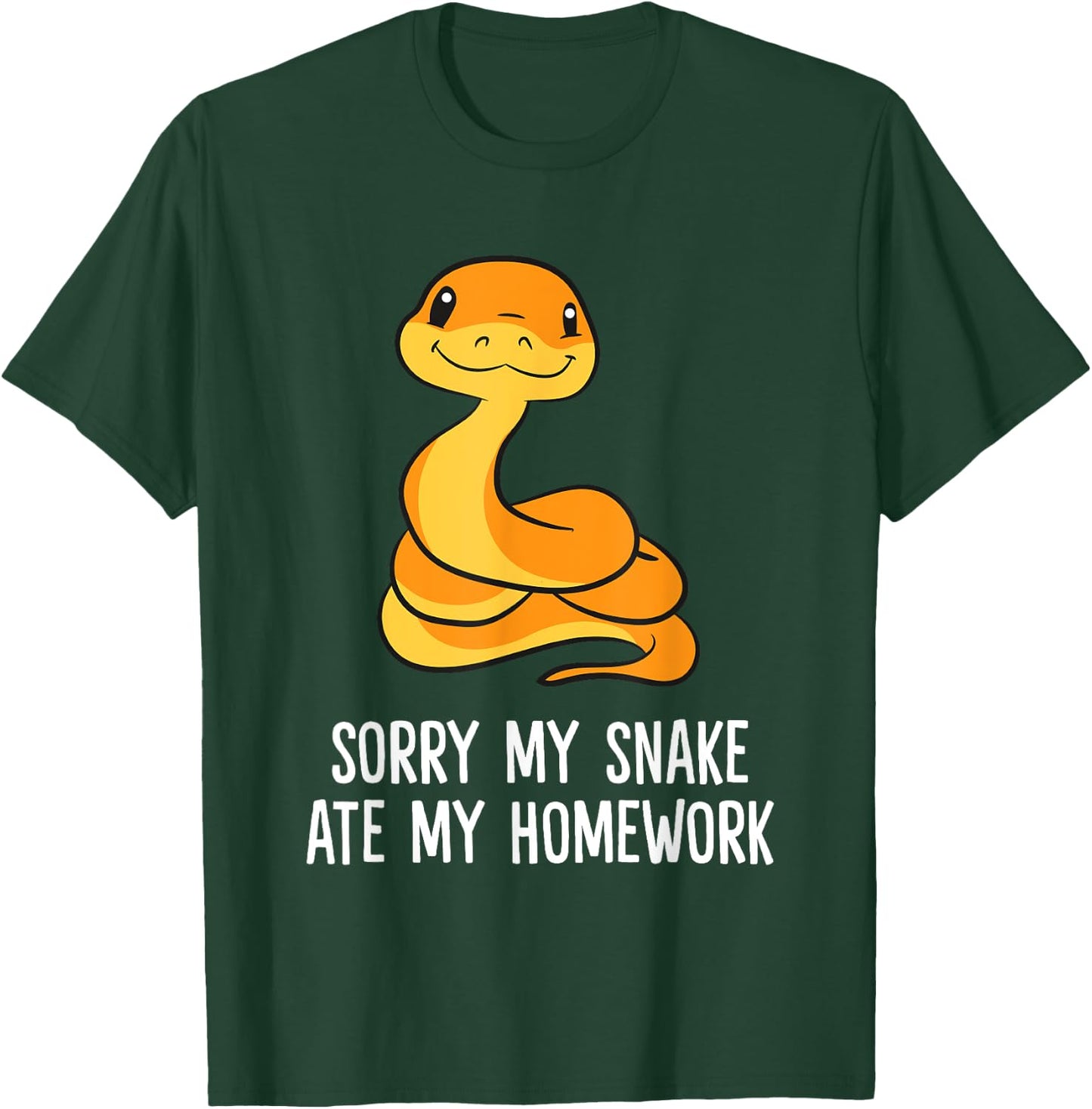 Snake Pet School Sorry, My Snake Ate Homework T-Shirt - T-Shirt | Forest