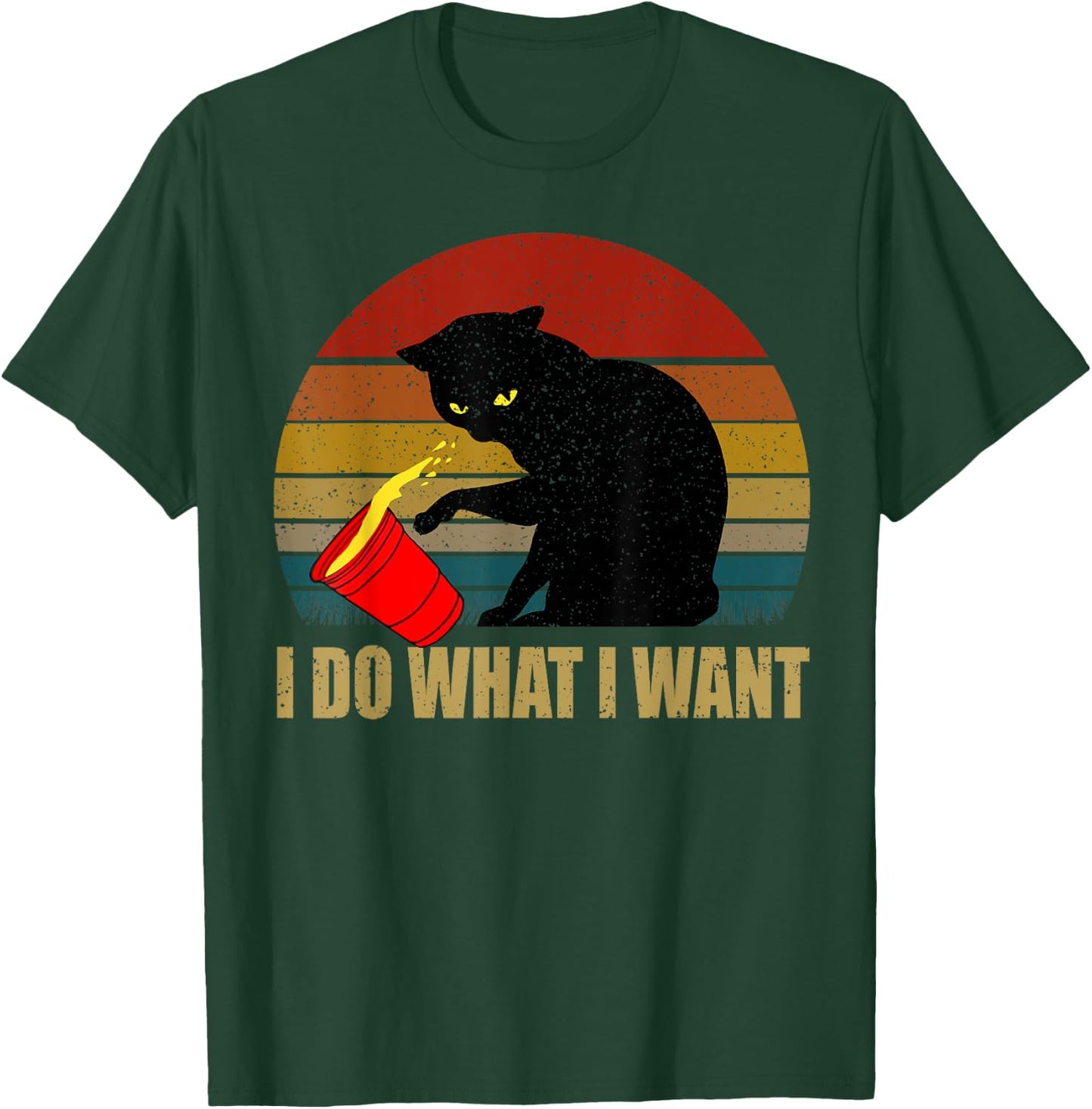 Angry Cat Evil Women Girls Kids T-Shirt - T-Shirt | Forest