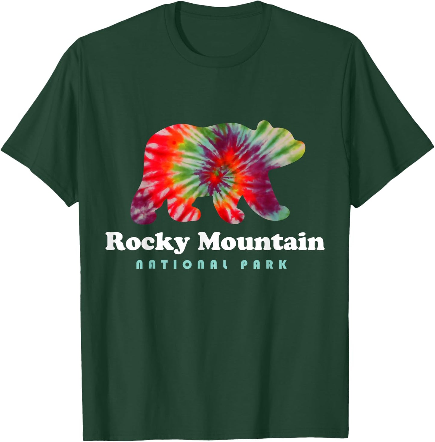 Rocky Mountain National Park Tie Dye Bear Rocky Mountains T-Shirt - T-Shirt | Forest