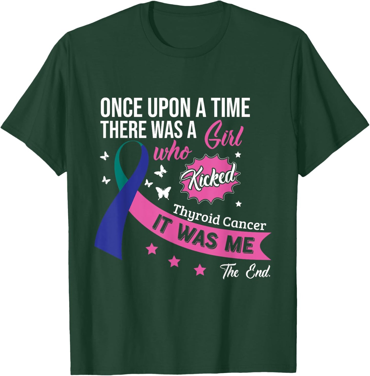 Thyroid Cancer Fight Cancer Ribbon T-Shirt - T-Shirt | Forest