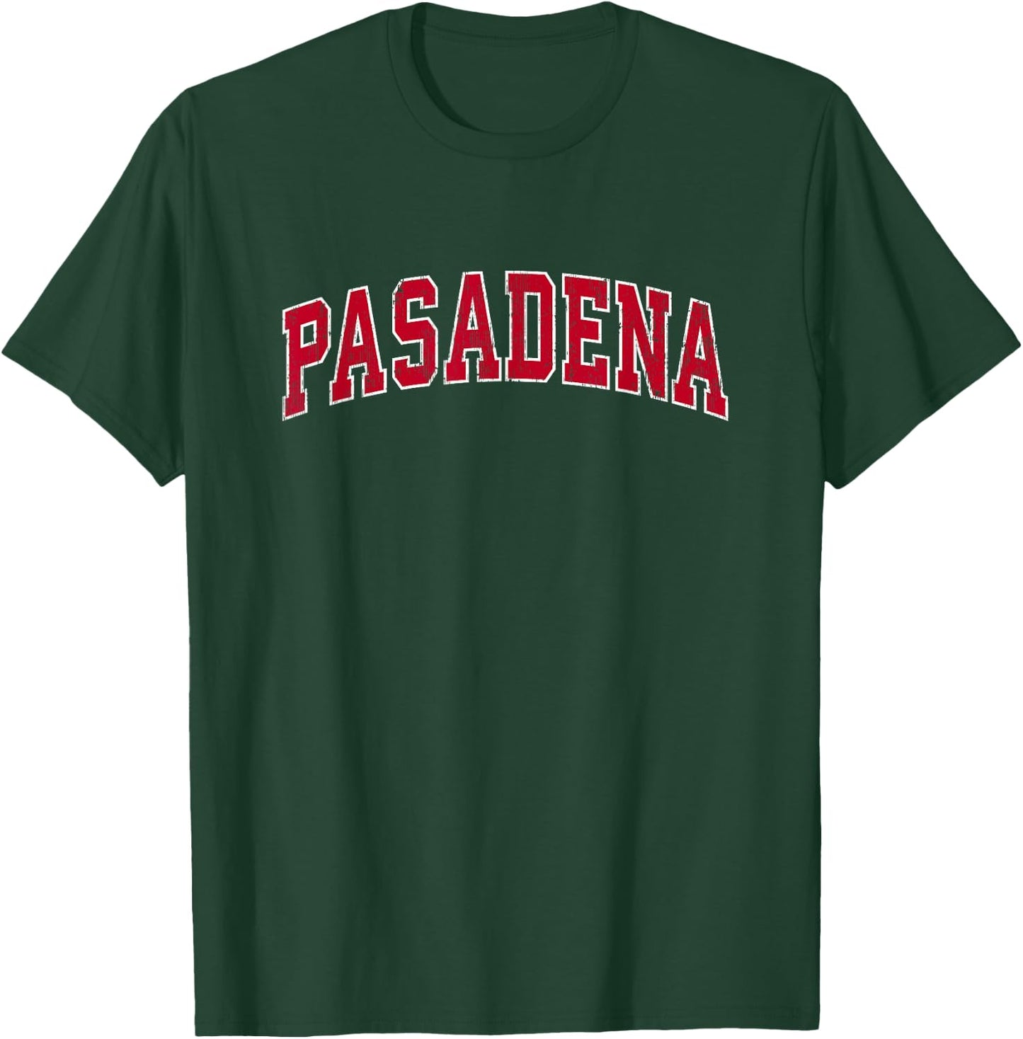 Pasadena California CA Vintage Sports Design Red Design T-Shirt - T-Shirt | Forest