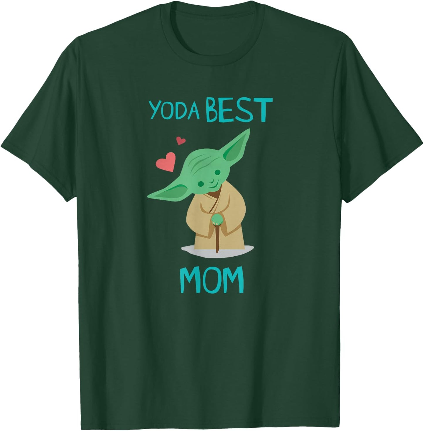 Star Wars Yoda Best Mom Hearts Mother's Day T-Shirt - T-Shirt | Forest