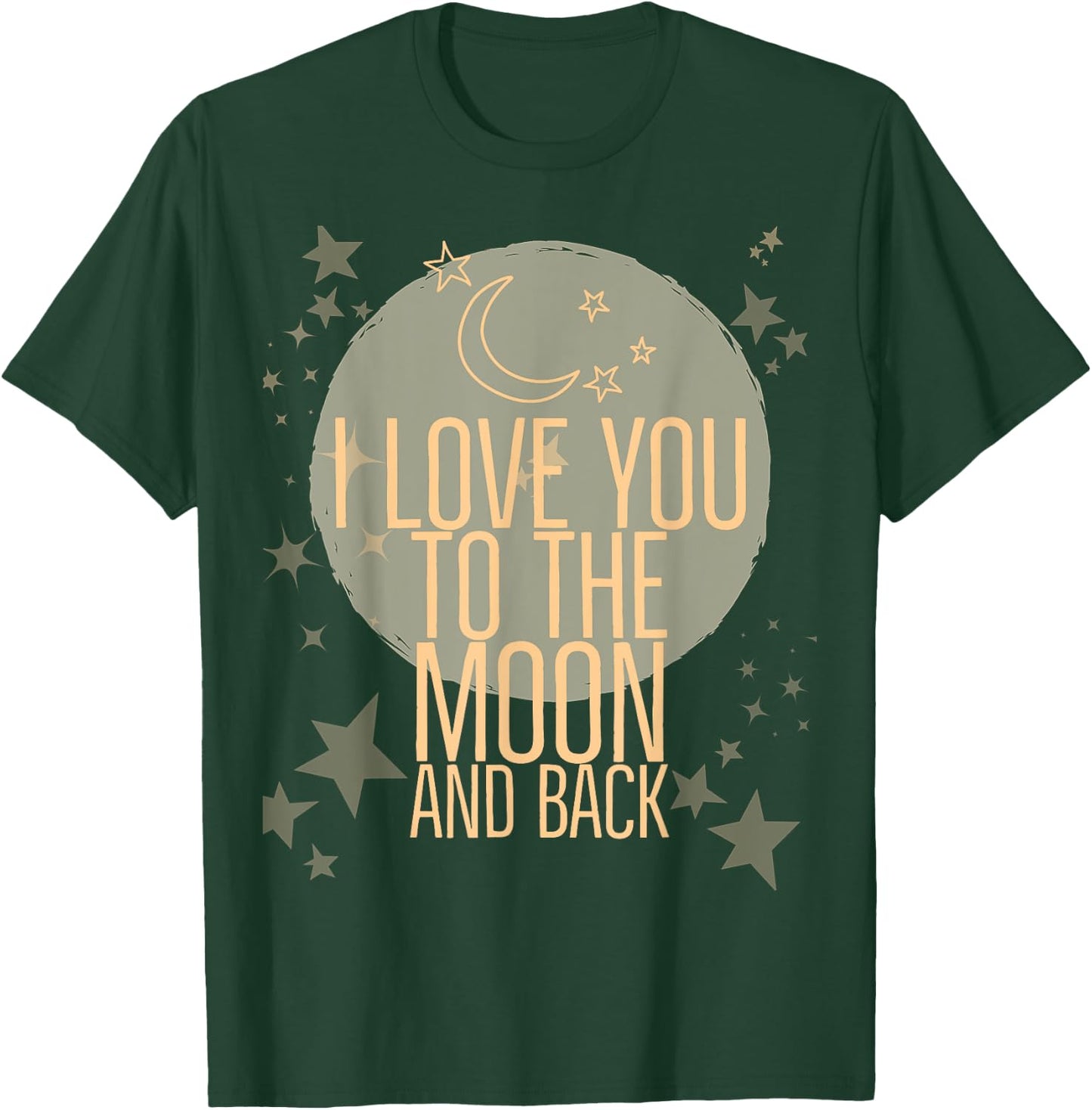 Vintage Moon and Stars PJ's Matching TOPS GIFT NIght Top T-Shirt - T-Shirt | Forest