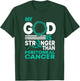 Faith My God Is Stronger Than Peritoneal Cancer Awareness T-Shirt - T-Shirt | Forest