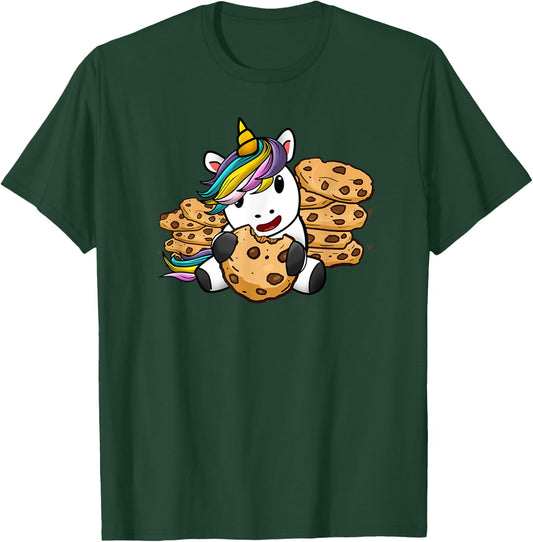 Unicorn Girl Cookies Gift Love Awesome Funny T-Shirt - T-Shirt | Forest