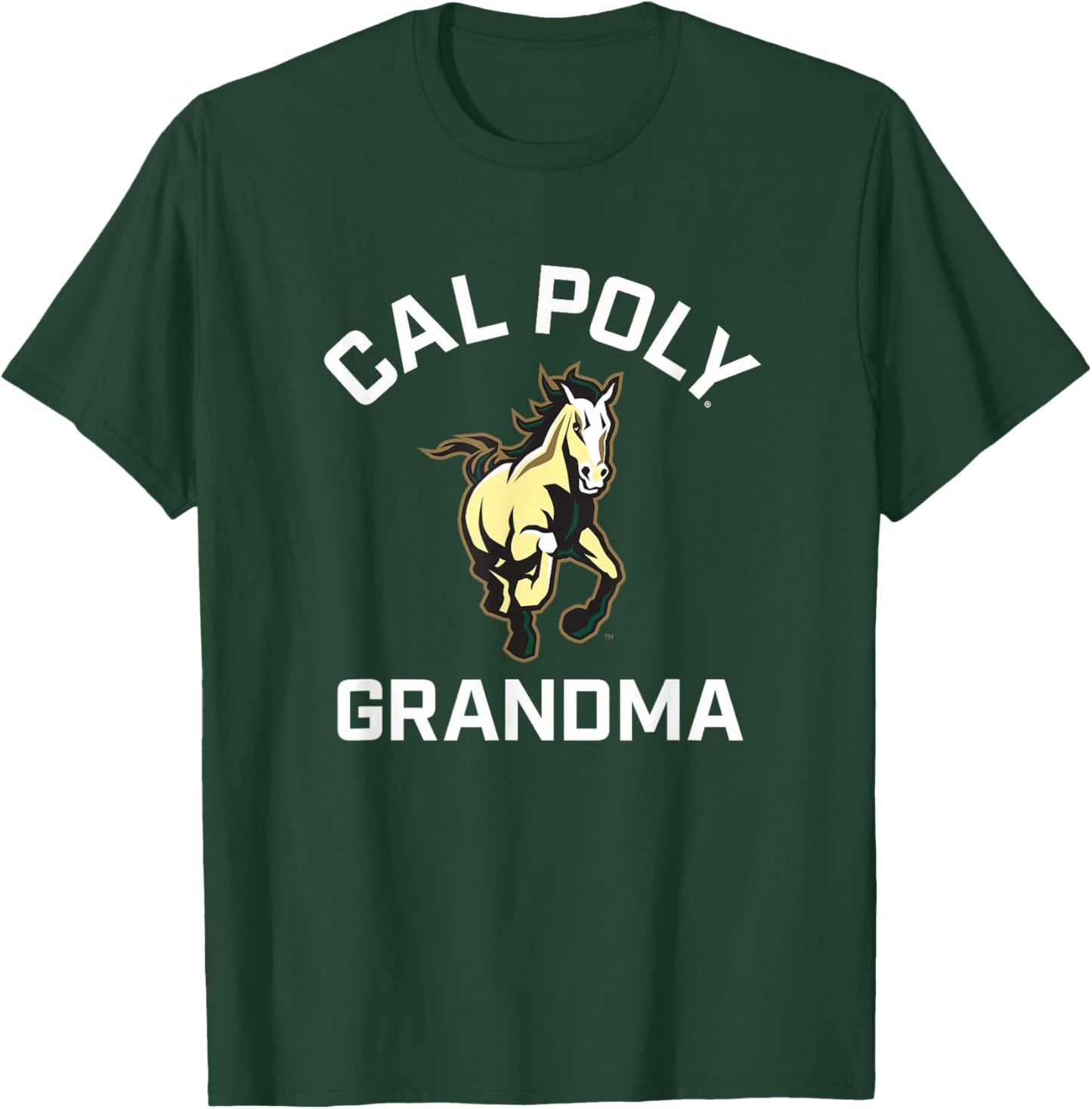 Cal Poly Mustangs Arched Grandma T-Shirt - T-Shirt | Forest