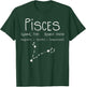 Vintage Distressed Pisces Symbol Zodiac Sign Birthday Gift T-Shirt - T-Shirt | Forest