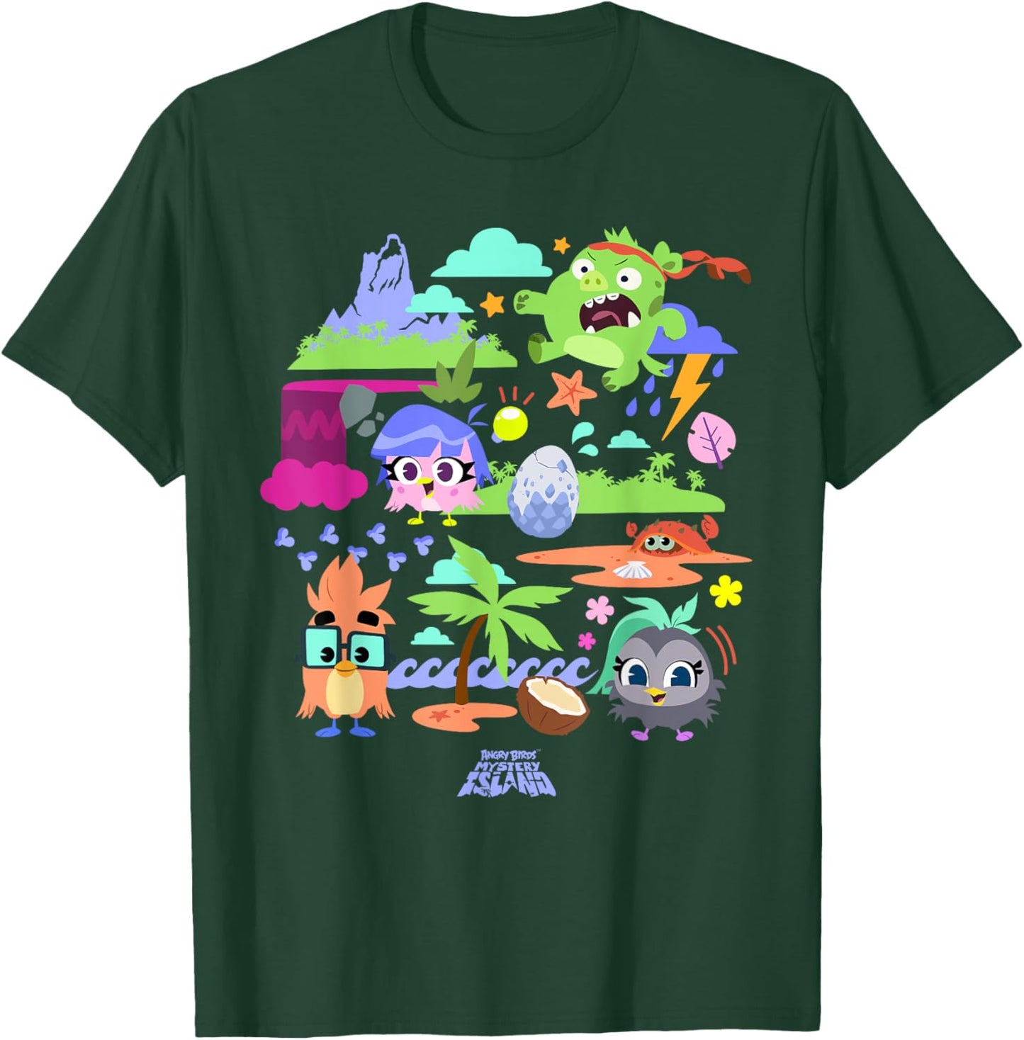 Angry Birds Mystery Island Storytime Official Merchandise T-Shirt - T-Shirt | Forest