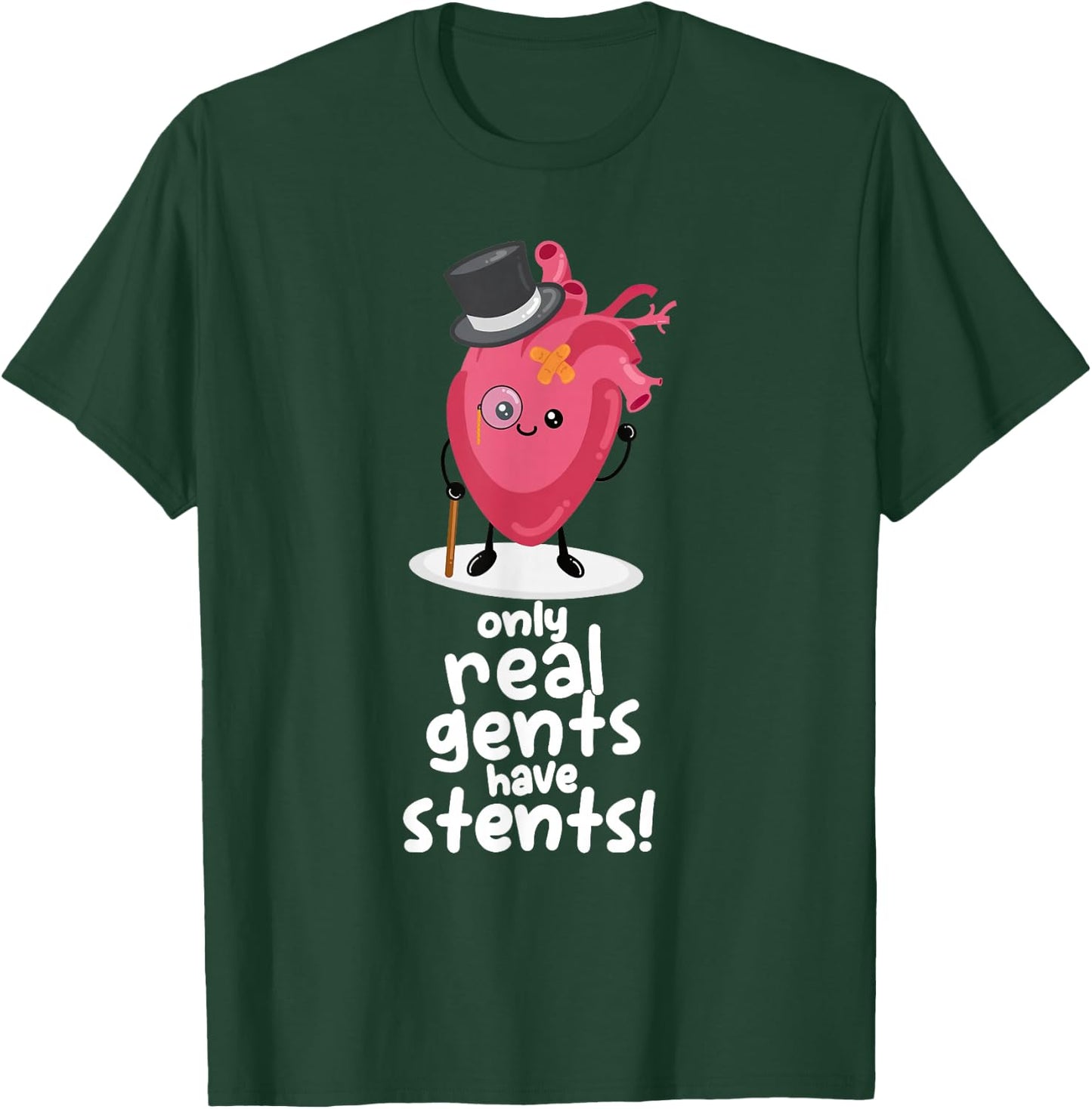 Stent Heart Surgery Recovery Only Real Gents Have Stents T-Shirt - T-Shirt | Forest