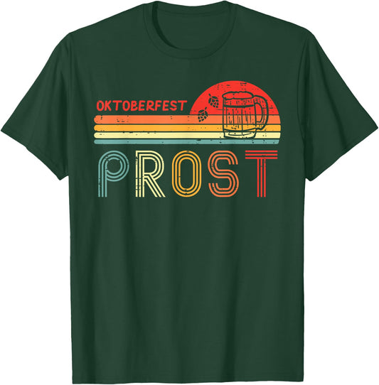 Oktoberfest Prost Retro German Bavaria Costume Men Women Kid T-Shirt - T-Shirt | Forest