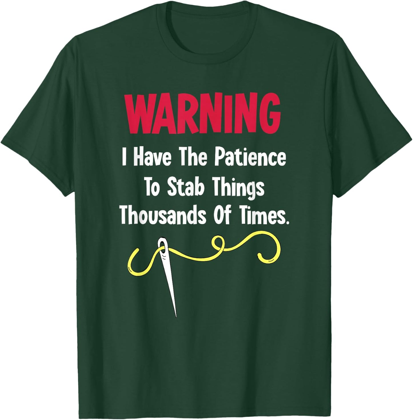 Cross Stitch Needlepoint Sewing Quilting Funny T-Shirt - T-Shirt | Forest