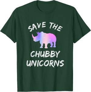 Save the Chubby Unicorns Fat Rhino T-Shirt - T-Shirt | Forest