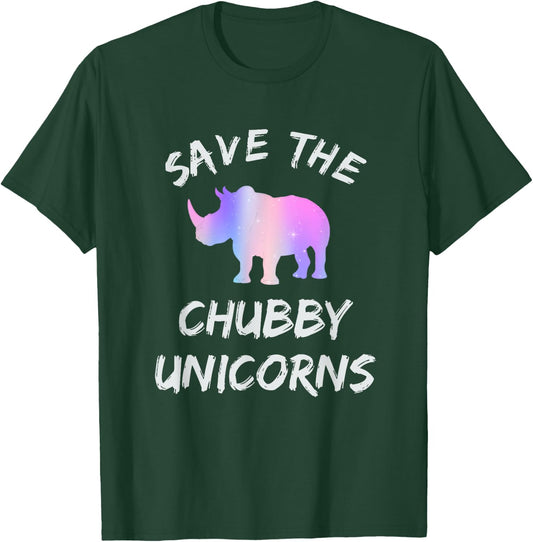 Save the Chubby Unicorns Fat Rhino T-Shirt - T-Shirt | Forest