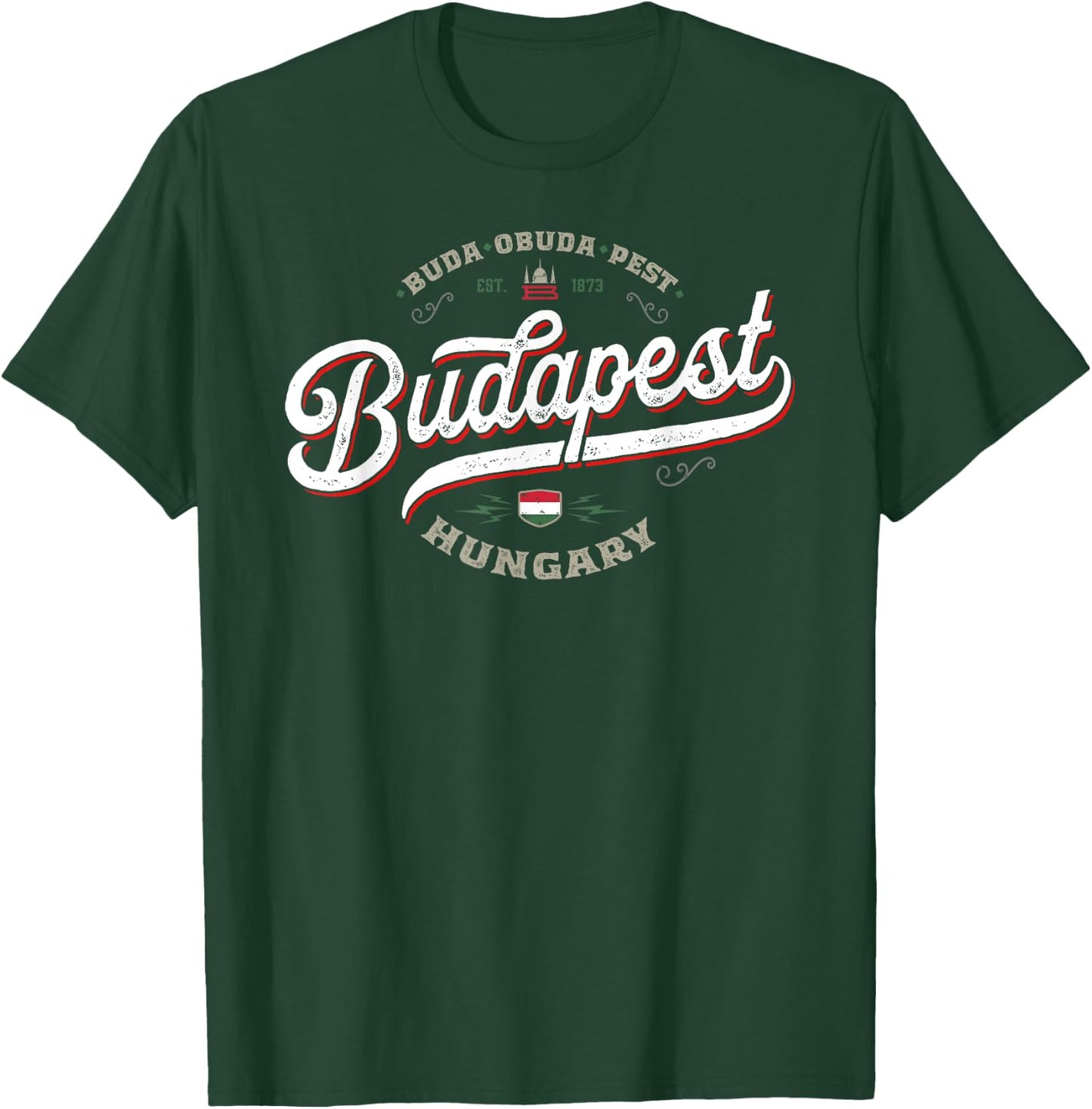 Budapest Hungary | Vintage Hungarian City Souvenir Travel T-Shirt - T-Shirt | Forest