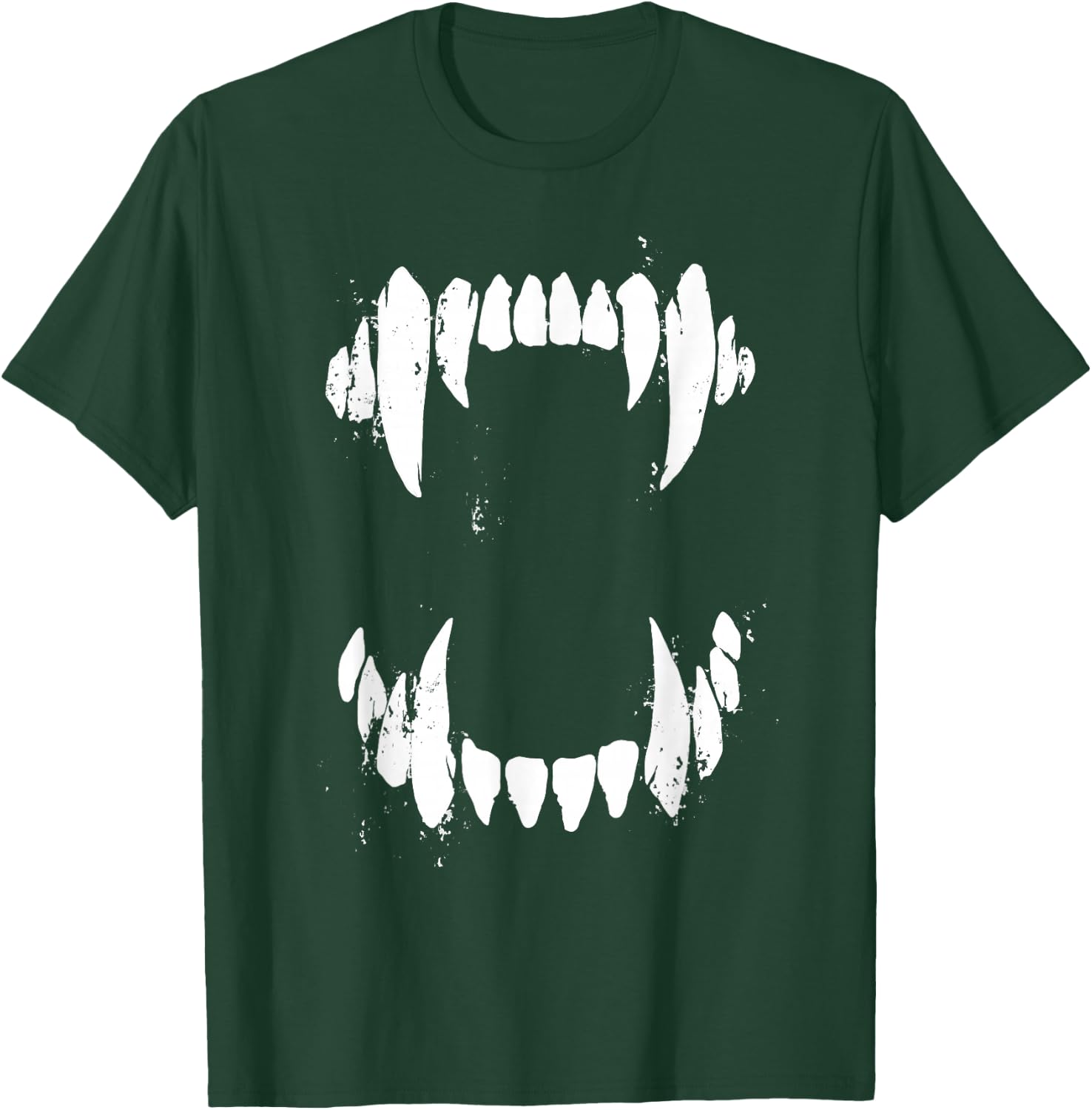 Halloween Horror Wolf Dog Vampire Monster Teeth Costume T-Shirt - T-Shirt | Forest