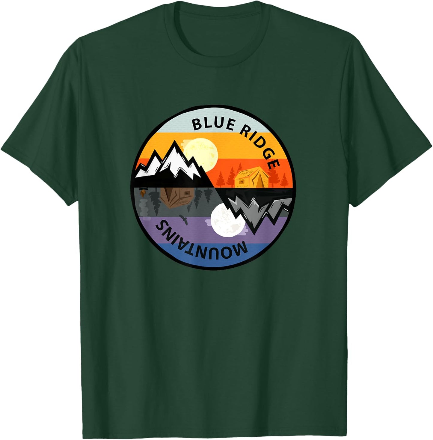 Retro Vintage Blue Ridge Mountains Souvenir T-Shirt - T-Shirt | Forest