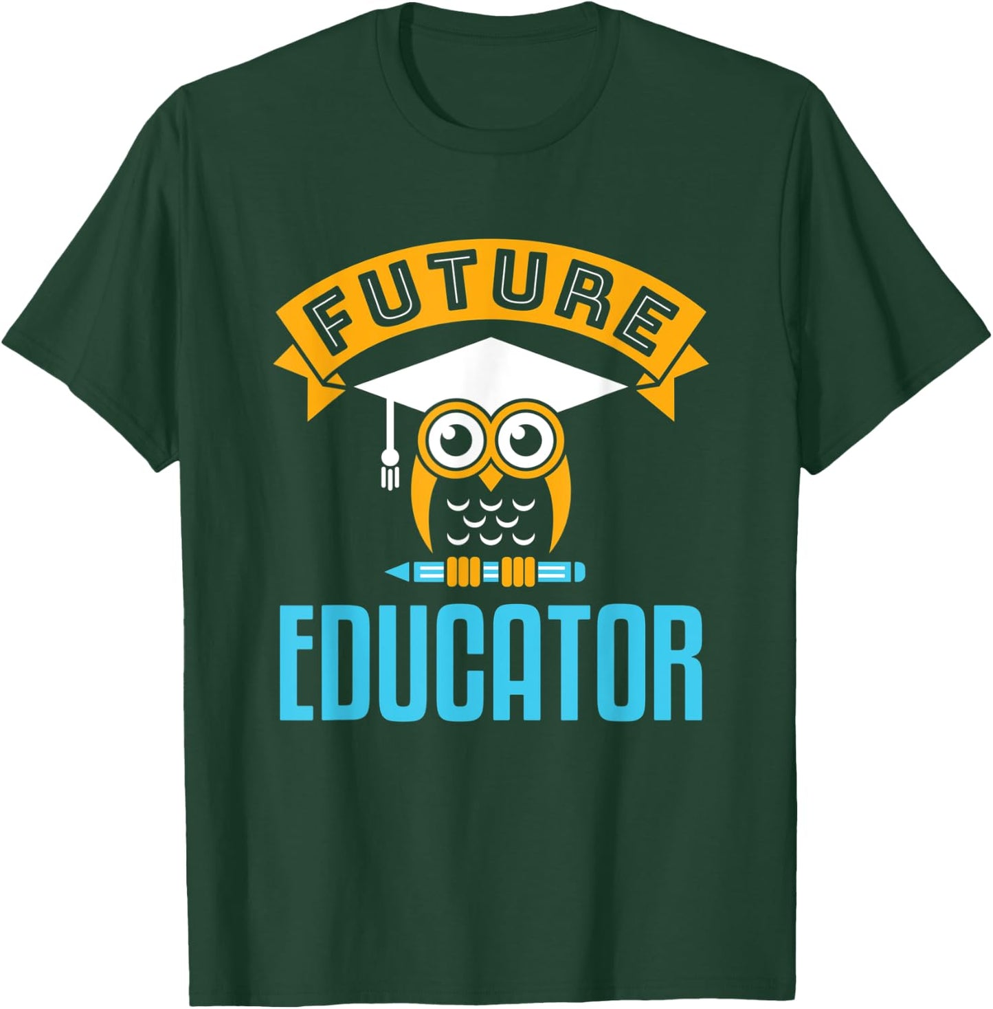 Future Educator School Teacher Career Owl Women Education T-Shirt - T-Shirt | Forest