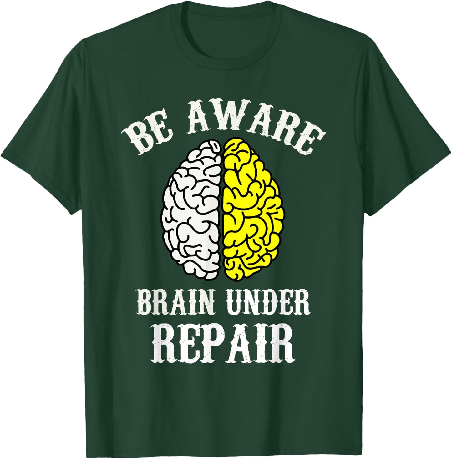 Funny Concussion PCS Warrior Awareness Support Gift T-Shirt - T-Shirt | Forest