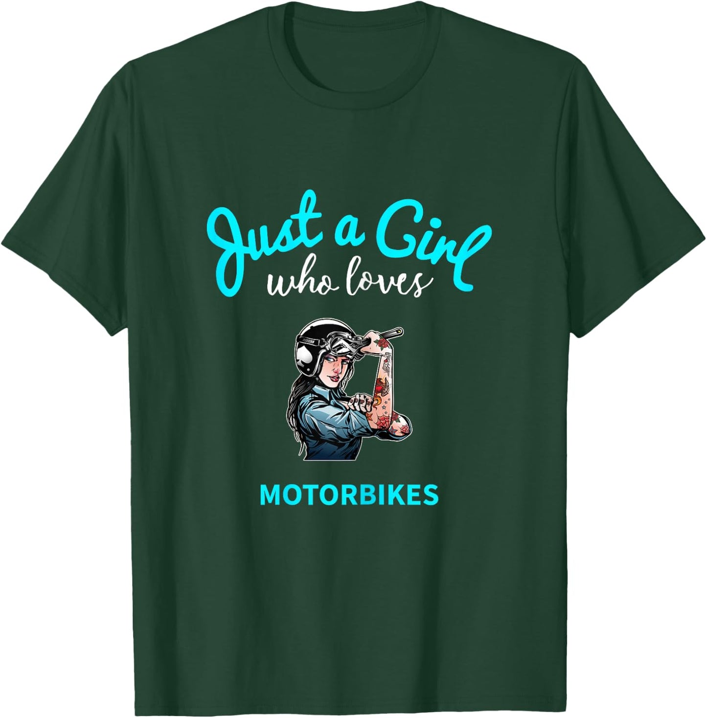 Motorcycle Shirt for Girls | Children's Motorcycle T-Shirt - T-Shirt | Forest