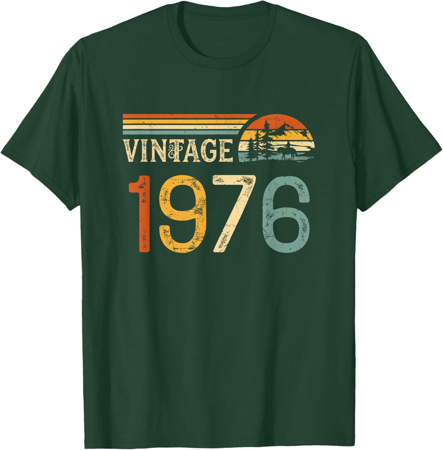 Vintage Made in 1976-49th Birthday 49 Years Old Men Women T-Shirt - T-Shirt | Forest