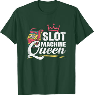 Slot Machine Queen Casino Gambling Roulette Games Gambler T-Shirt - T-Shirt | Forest