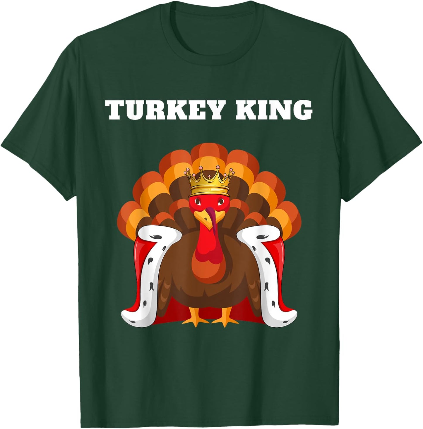 Turkey King | Turkey | Boys Turkey T-Shirt - T-Shirt | Forest