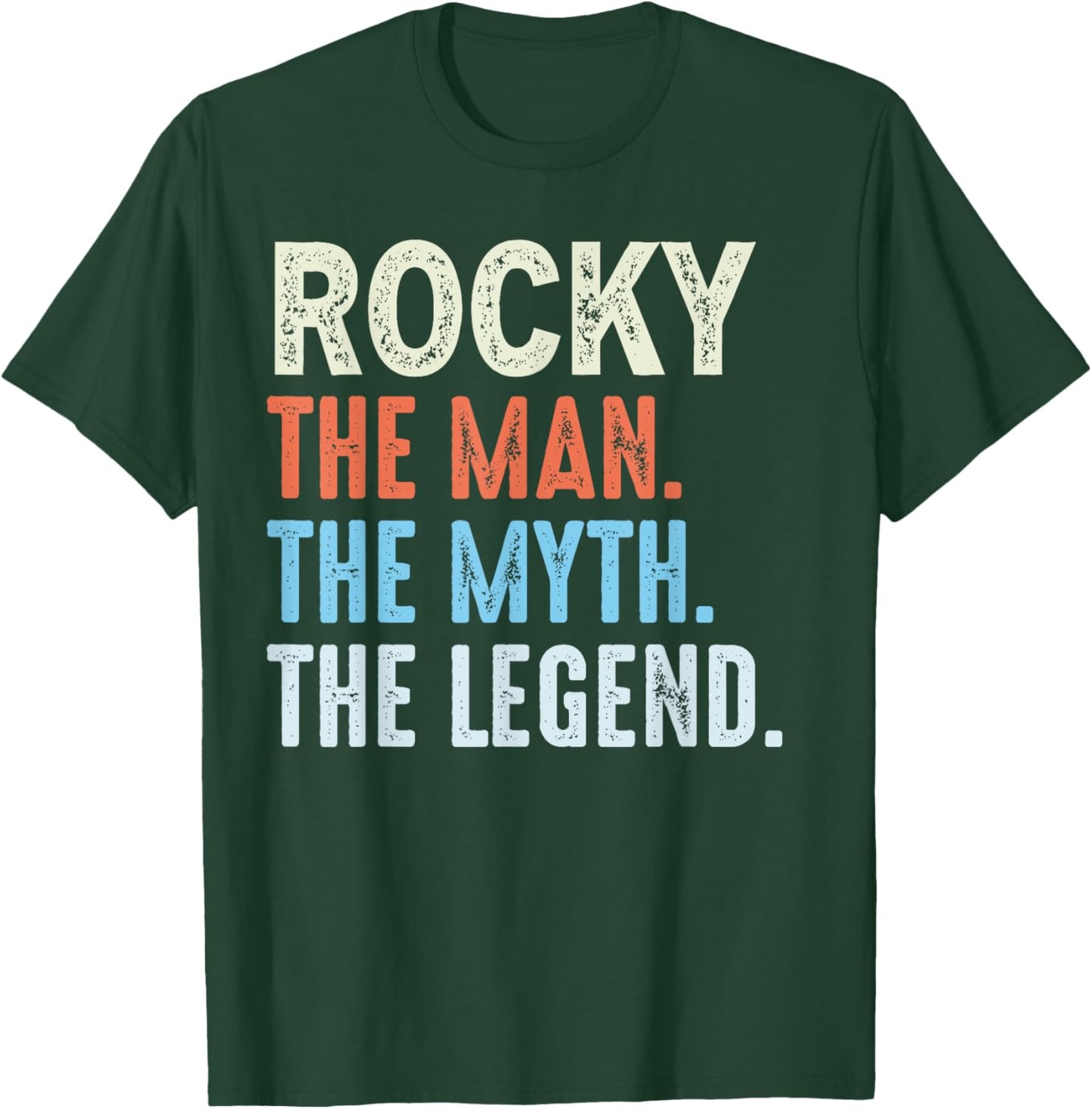 Rocky The Legend Name Personalized Cute Idea Men Vintage T-Shirt - T-Shirt | Forest