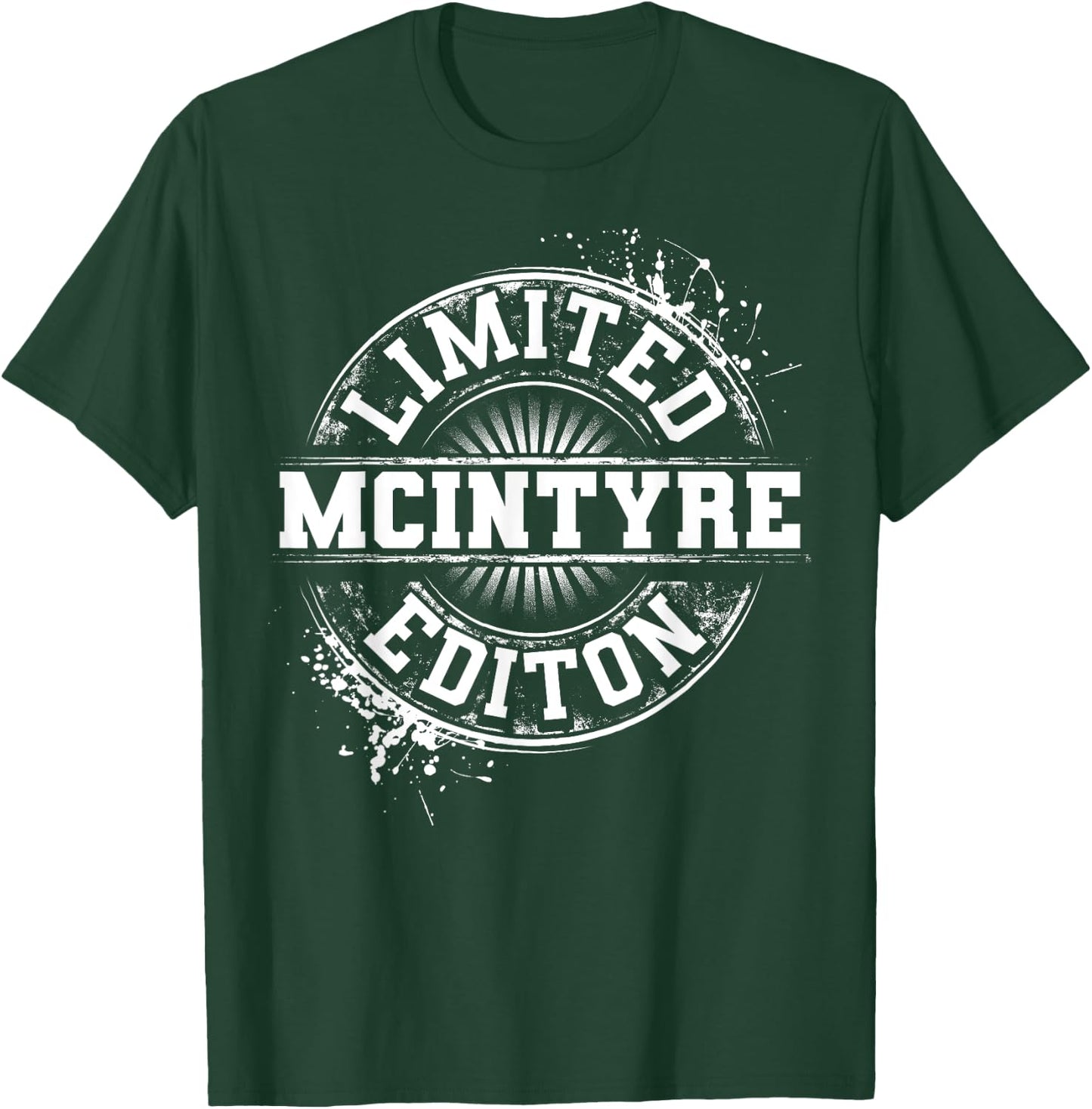 MCINTYRE Funny Surname Family Tree Birthday Reunion Gift T-Shirt - T-Shirt | Forest