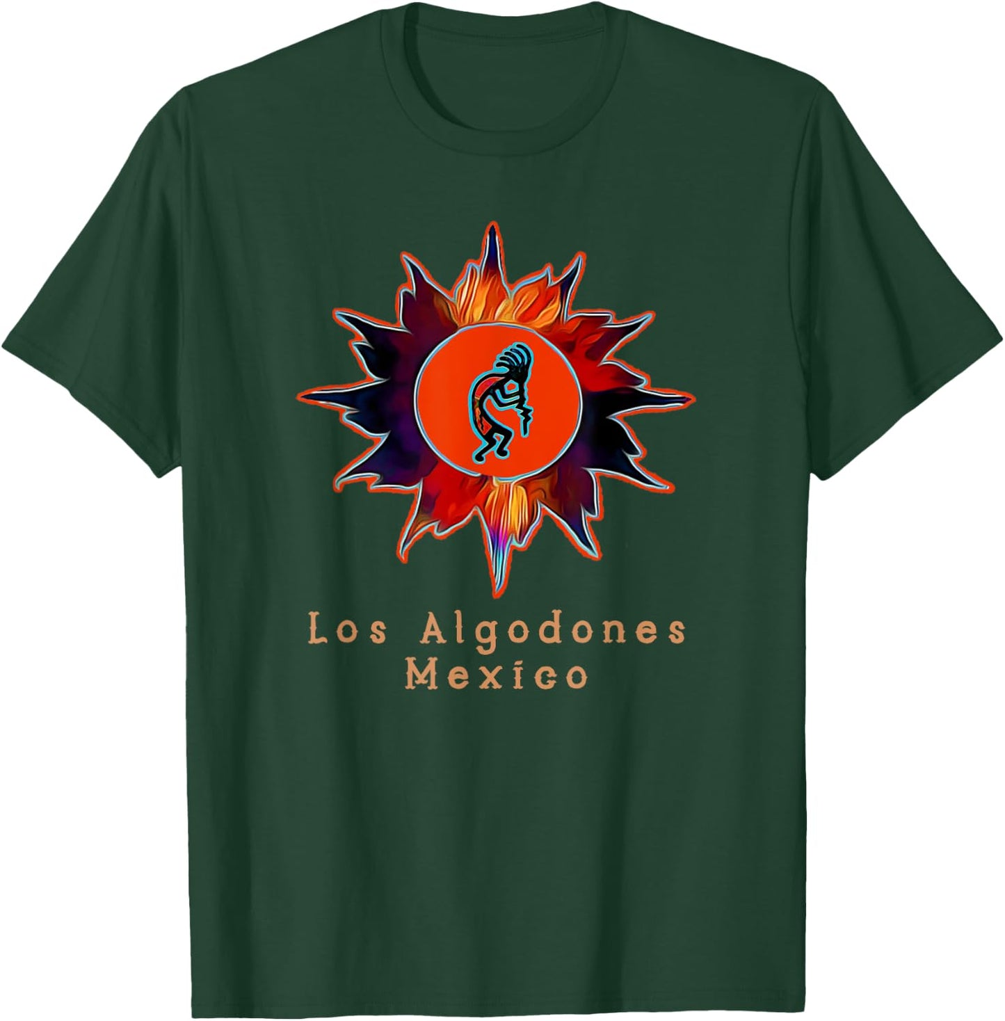 Kokopelli Sun Los Algodones Mexico T-Shirt - T-Shirt | Forest