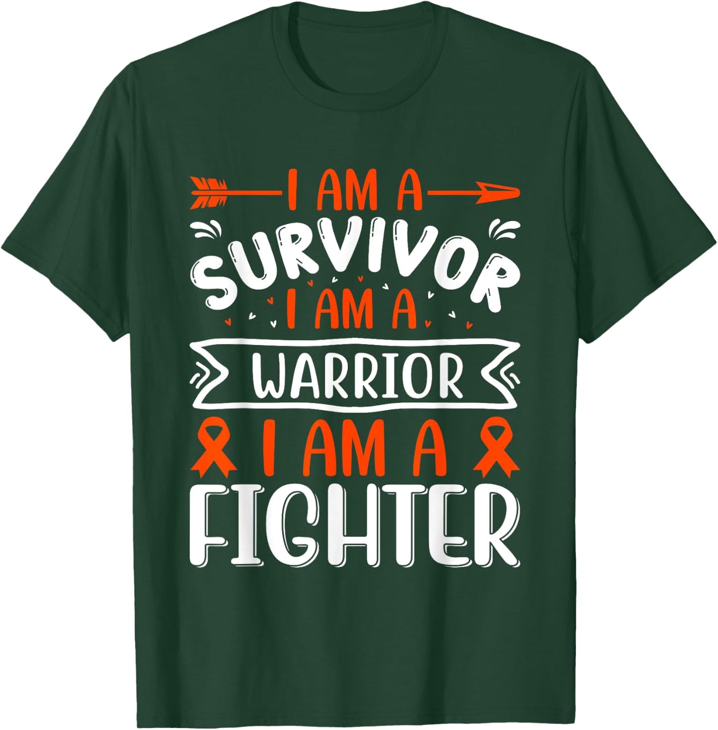 I Am A Survivor I Am A Warrior I Am A Fighter Cancer T-Shirt - T-Shirt | Forest